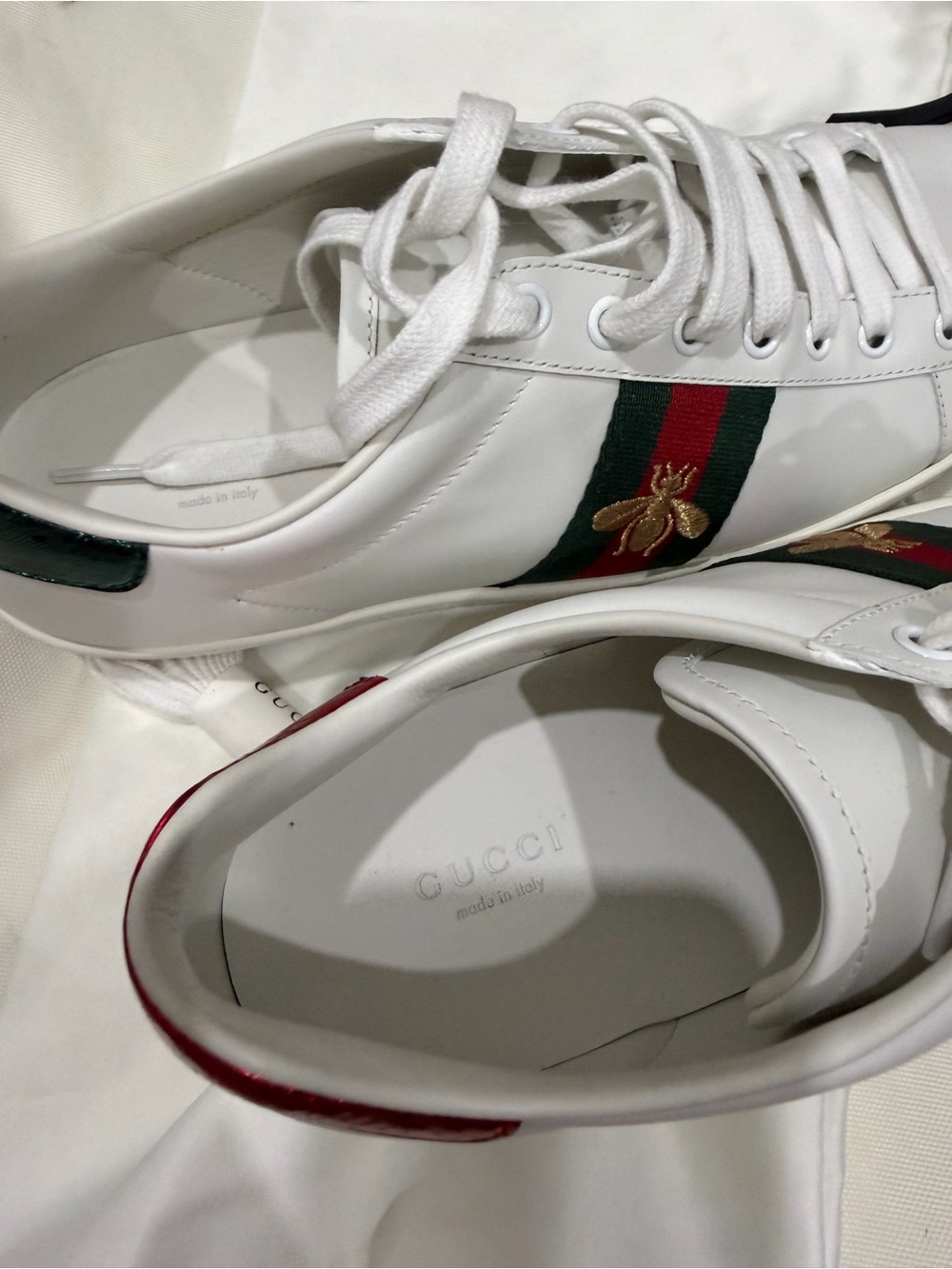 Gucci Men's Ace Sneaker With Bee, Gucci Shoes, Size 41 EU - Picture 4 of 7